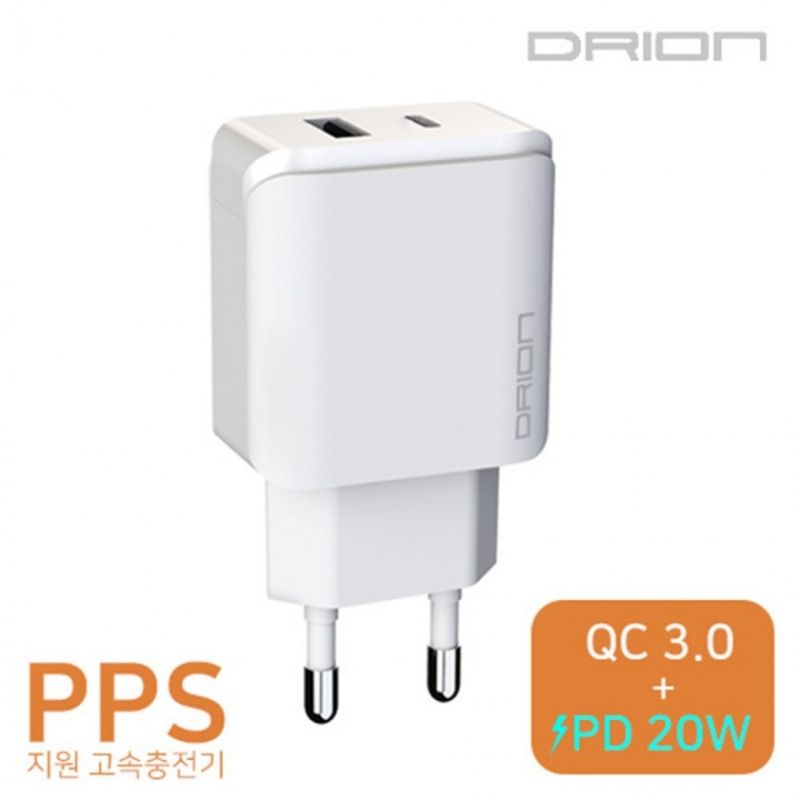[하이셀] 드리온 PPS PD 20W 초고속 QC3.0 가정용충전기 듀얼 USB C포트 2 이미지/