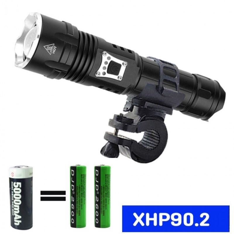 XHP90.2 LED 충전식 자전거 안전등 전조등 후레쉬 자전거라이트 P902 26650충 이미지/