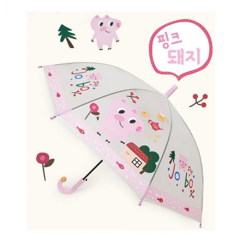 BD 캐릭터우산 핑크돼지 애니멀자동우산 어린이우산 이미지/