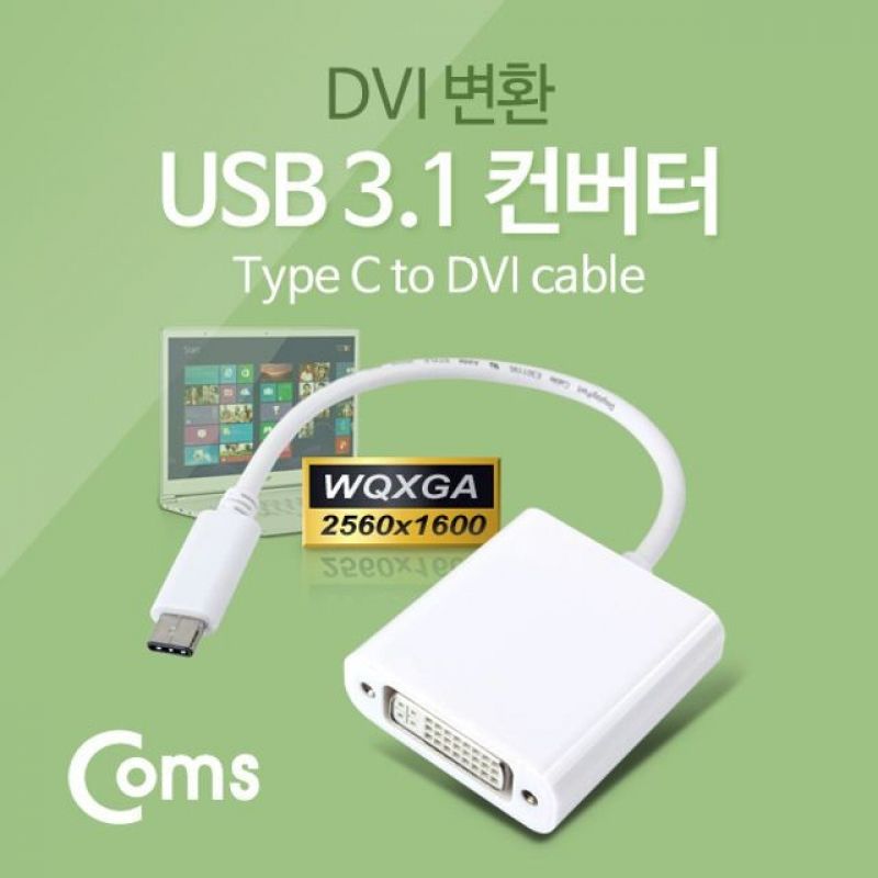 USB 3.1 컨버터 (Type C) DVI 변환 2560x1600 지원 이미지/