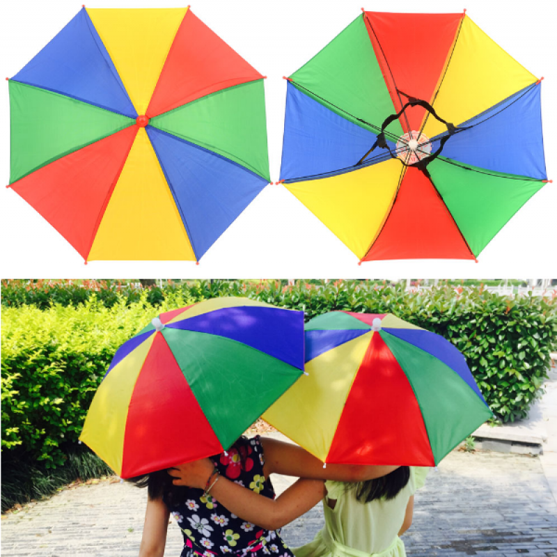 그늘막 우산모자 머리우산 그늘막모자 손잡이없는우산 이미지/